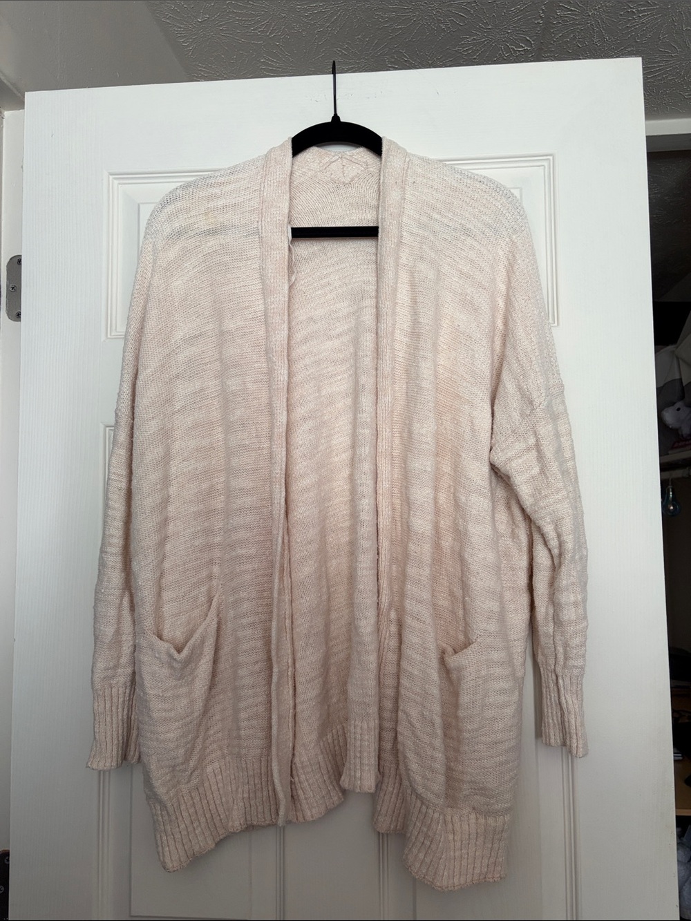 Anthropologie Open-Front Cardigan Sweater - Blush Pink